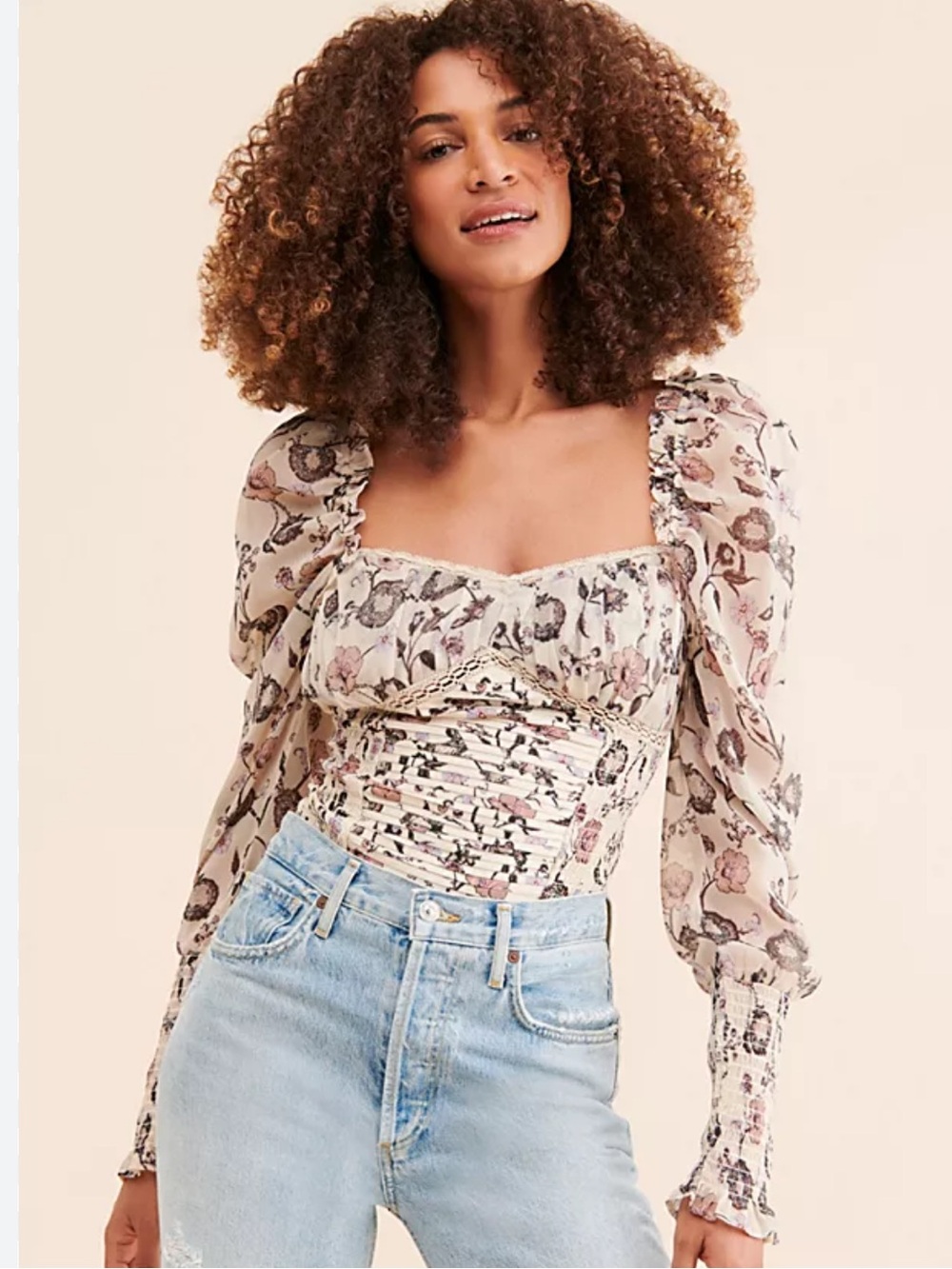 Free People Brunch Date Bodysuit L